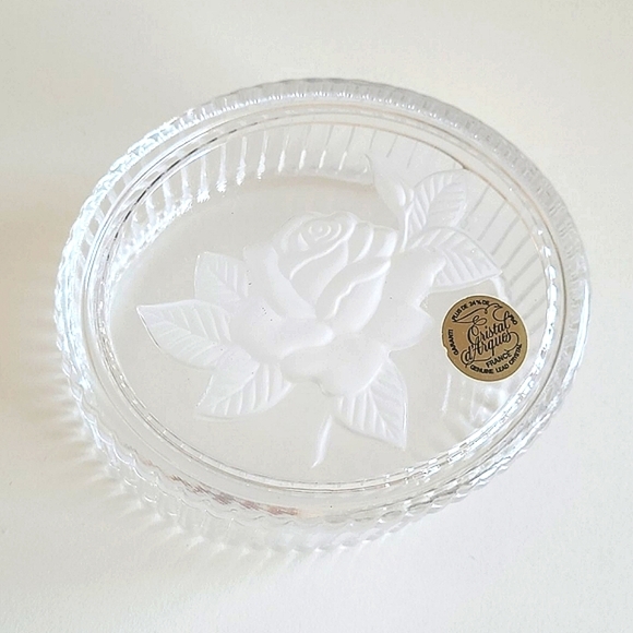 CRISTAL D'ARQUES Lead Crystal Trinket Box (France) - Picture 8 of 8